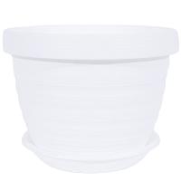 Цветочный горшок Толедо 3л белый с поддоном 5PL0435