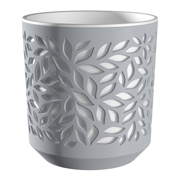 Кашпо Листья 2,5л серый/белой КШ-9576