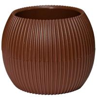 Кашпо Агава 0,15л круглое коричневый с прик.под. А264
