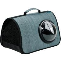 Сумка переноска MYJET иллюминатор/сетка L 46*27*28см СП-46 изумрудный лайн