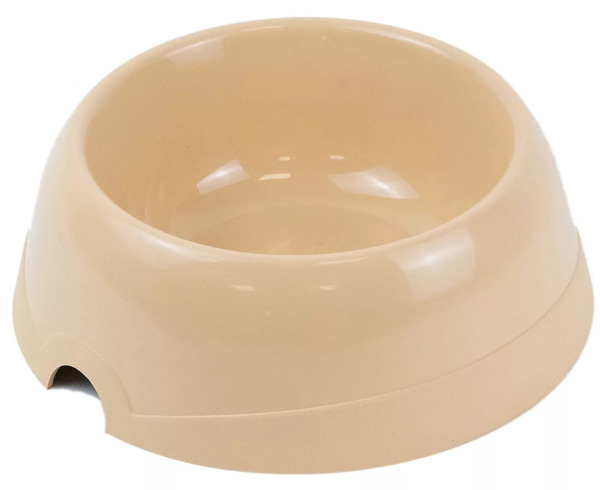 Миска одинарная пластик №5 1,2л бежевая/2305беж/Дарэлл