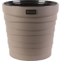 Кашпо Бархан 12л мокачино с вставкой КШ-0548 /1шт/ПП