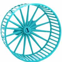 Игрушка д/грыз Колесо D90 Пластик сетка без подставки бирюзовое/3091/Дарэлл