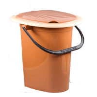 Ведро-туалет цветное терракот 01006