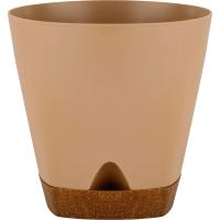 Кашпо WOOD Амстердам D250 8л молочный шоколад с под. ING6102 /6шт/ПР
