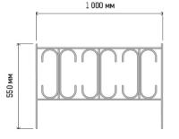 Забор металлический "Ажурный" 5м комп-т (5секций*55*100см)