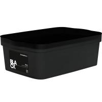 Ящик д/хранения 6л Keeplex Trendy с крышкой черный KL3502 /10шт/ПР