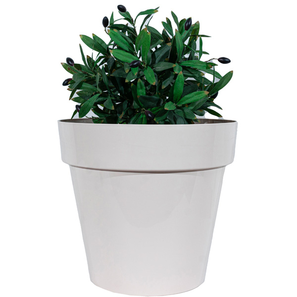 Кашпо Порто 15л жемчуг с дренаж. вставкой /5шт/ДТ 