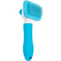 Пуходерка CLASSIC с кнопкой очистки L 18х11х5,5см РФ-17 голубой