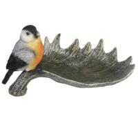 Подставка декор. Лосиный рог со снегирем L28W15H14 см 713492/D059 