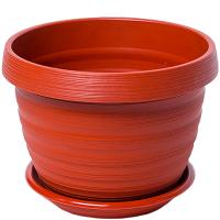 Цветочный горшок Толедо 2л терракотовый с поддоном 5PL0425