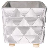 Кашпо Etno на ножках d13;h14см серый 062599