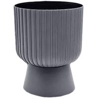 Кашпо-вазон Бекер D25 8,6л антрацит с под. 5PL0787 /3шт/ТП