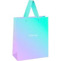 Пакет подарочный 33*42*12см "Bright gradient" фольга матовая ламинация MESHU/Рельеф