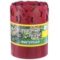Забор бордюр лента 15см*9м фигурная красный