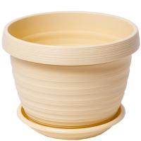 Цветочный горшок Толедо 2л кремовый с поддоном 5PL0428