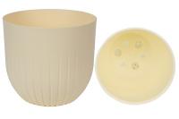 Кашпо Альфа 2,9л ванильный с вставкой 17*16см 