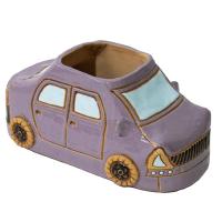 Кашпо Машинка для цветов фиолетовая 1,3л 118-169