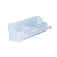 Кормушка пластик открытая двойная с жердочкой на крючках 