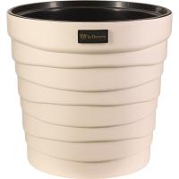 Кашпо Бархан 12л кремовый с вставкой КШ-0547 /1шт/ПП