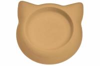Миска одинарная пластик д/кошек Кошка 250мл бежевый