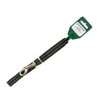 Поводок капрон 15мм*2м черный  со светоотражающими полосами DONBARON