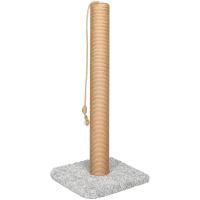 Когтеточка ХАММЕР столбик ковролин джут L 36х36х82см 10 К-3 серый