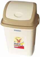 Ведро 12л д/мусора слоновая кость-капучино 
