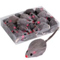 Игрушка к набор Мышь серая натур.мех с кош.мятой 5х2см упак.25шт ИК-101