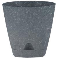 Кашпо Амстердам D200 4л темный камень с под. IG6301 /6шт/ПР