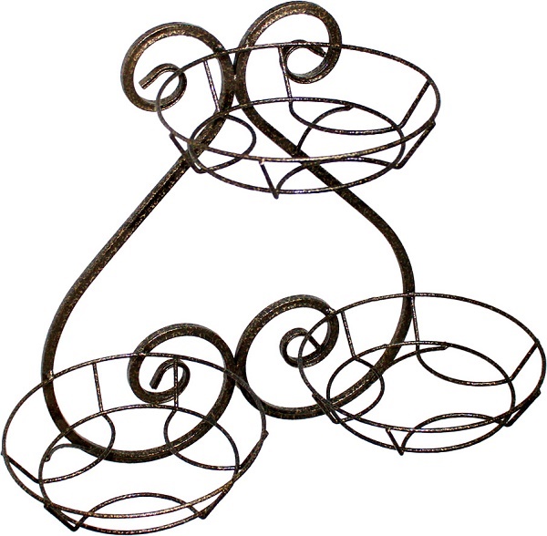 Подставка Настенная РЗДИ Пика на 3 горшка,бронза