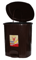 Ведро 21л для мусора с педалью шоколадный 020210