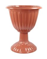 Вазон на высокой ножке 18л Жасмин коричневый М1329