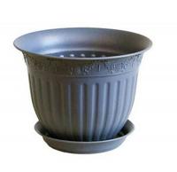Цветочный горшок Виноград 4л антрацит с поддоном 5PL0154 