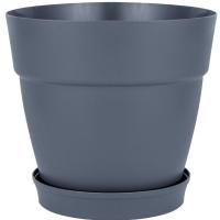 Кашпо Villa de Fiori D360 20л вулканический серый с под. на колесиках IG6604 /6шт/ПР