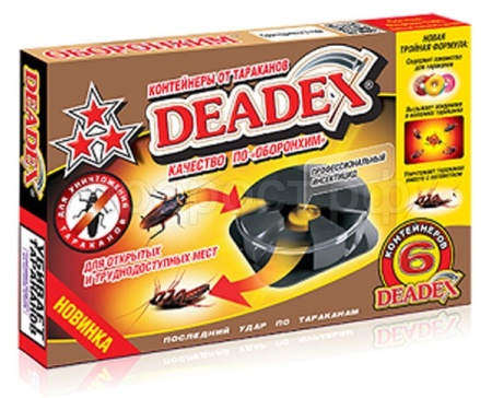 Ловушка-контейнер от тараканов DEADEX (6шт)