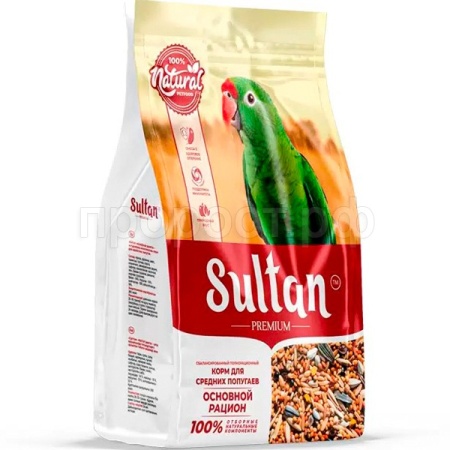 Птицы Султан Премиум для волн.попугаев Рацион.Фрукты+овощи 500гр/18шт/6254 ЧЗ