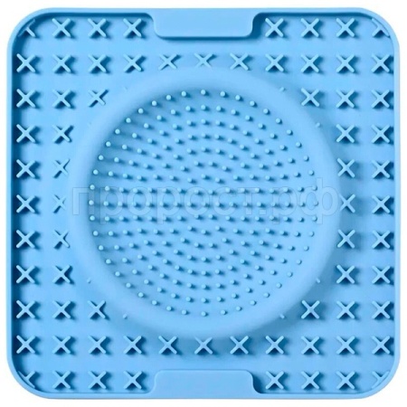 Миска силикон для медл.кормления 20х20х1,5см М-4 голубой