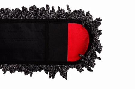 Швабра д/пола Лапша с насадкой из микрофибры черная телескоп. ручка ТВ-050 /40шт/ АкваМаг