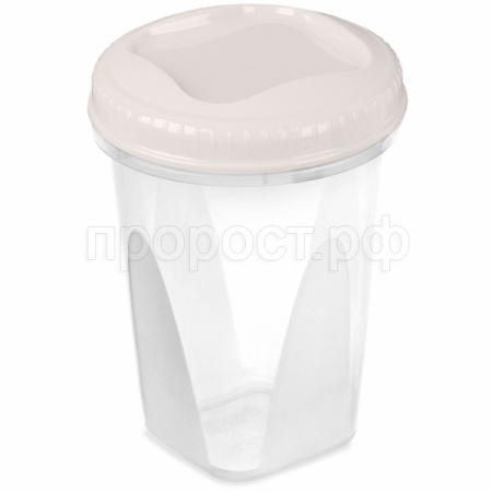 Банка д/хранения пищ. прод. Тондо 0,90л с завинчивающейся крышкой кремовый С286 /16шт/Мартика