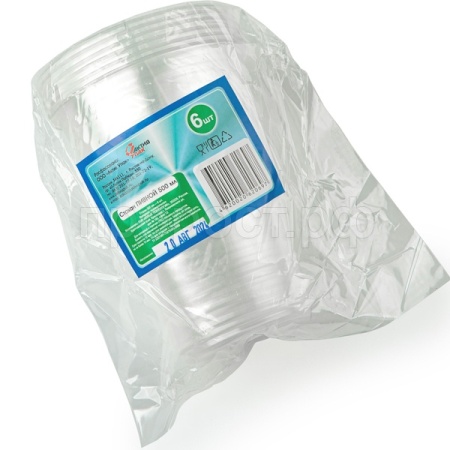 Стакан 0,5л (6шт) /100шт/ АУ