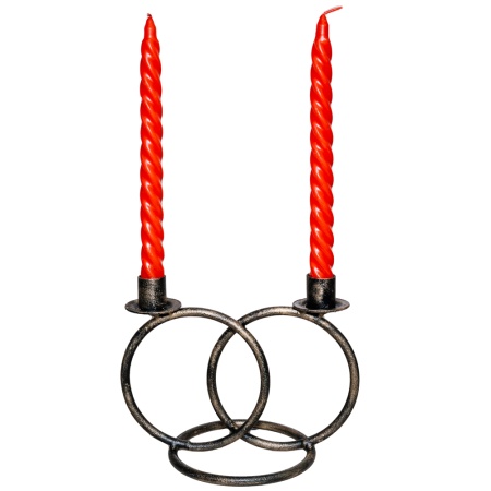 ДЕКОР Подсвечник Кольцо 2 свечи антик золото РЗДИ/1шт