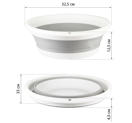 Таз ФЛЕКС 5,5л складной морская волна М2501 /12шт/М-пласт 