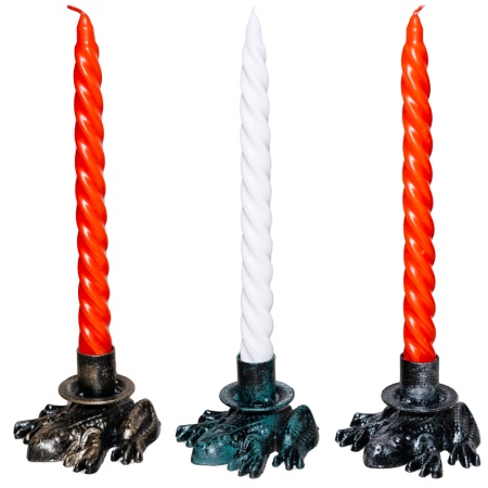 ДЕКОР Подсвечник Лягушка антик зеленый РЗДИ/1шт