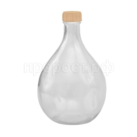 Бутыль 5л "Дамижана" прозрачная с крышкой