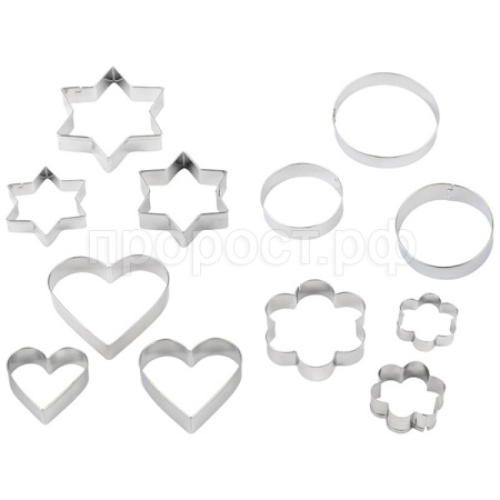 Набор форм д/выпечки и вырубки теста TORTA (12шт) нерж. сталь 108360 /144шт/Mallony