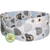 Лежанка овальная стеганая поролоновая хлопок Серые Мишки 52*46*20см/DONBARON