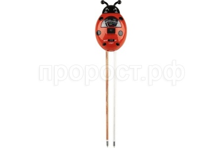 Измеритель влажности, кислотности и освещенности почвы Божья коровка 105004 