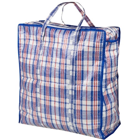 Сумка на молнии 50*45*20см клетка полипропилен 008580 /шт/Рыжий Кот