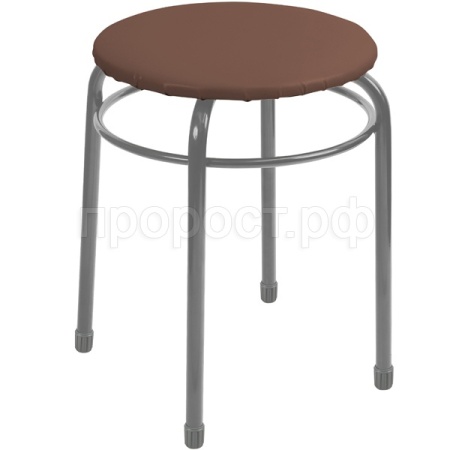 Табурет "Ника Макси" круглый с/ободком коричневый ТНМ/К